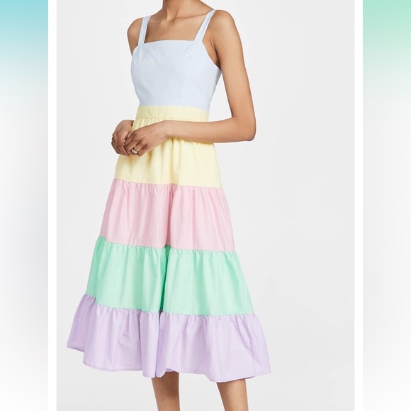 English Factory Color Block Midi / Maxi Dress - Picture 5 of 11